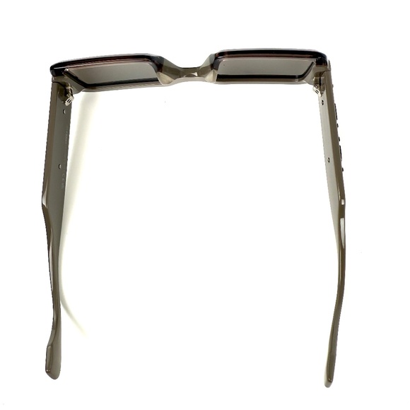FENDI FE40073U Gray Blue Acetate Rectangular Sunglasses
